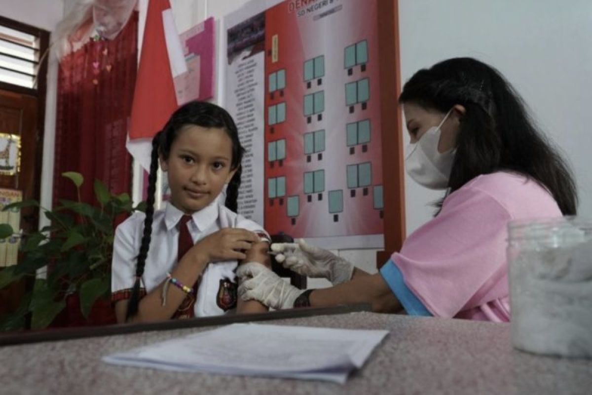 Antusiasme Pelajar SD Jalani Imunisasi HPV