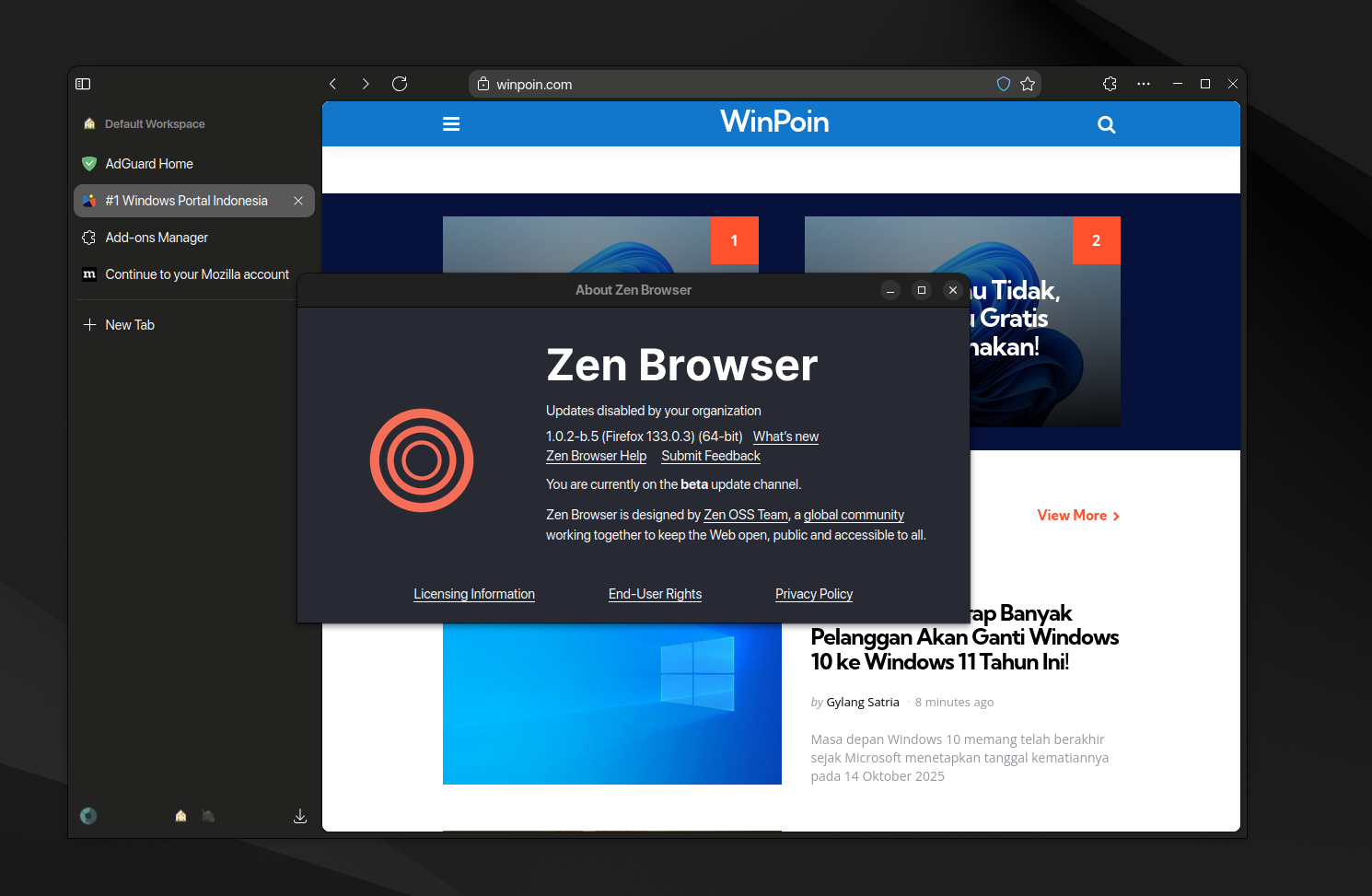Bug, Firefox Nightly 143 Tidak Bisa Diinstall di Windows 10 Lama | WinPoin