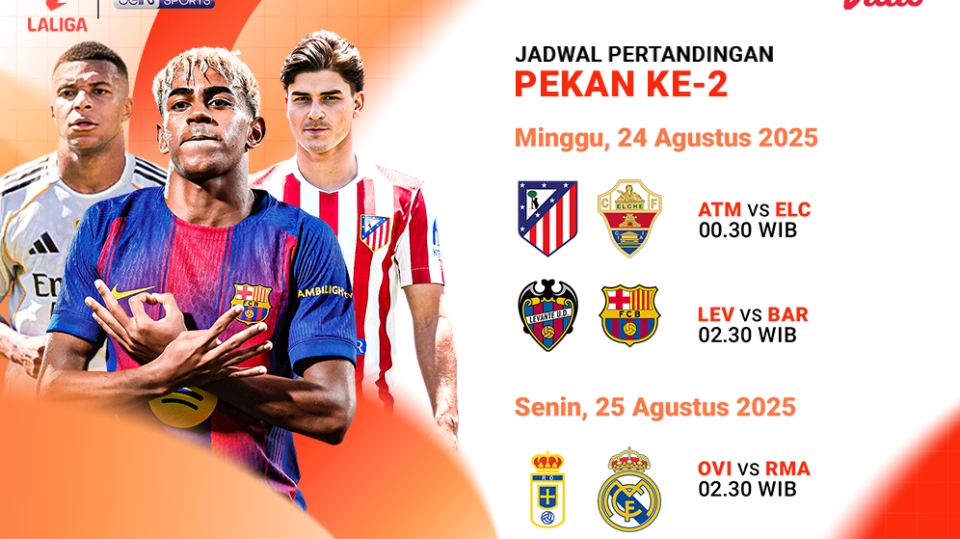 Jadwal Lengkap LaLiga 2025/26 Pekan Ini, Live Streaming Eksklusif di Vidio
