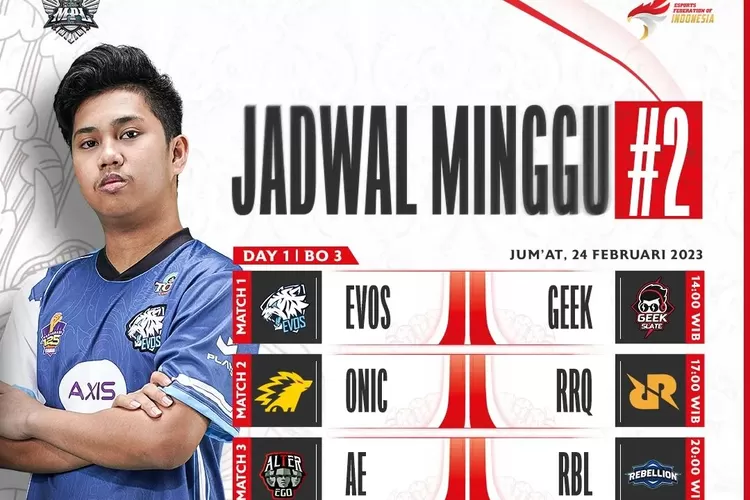 Jadwal MPL ID S16 Week 2 Hari Ini: Onic Vs Geek Fam