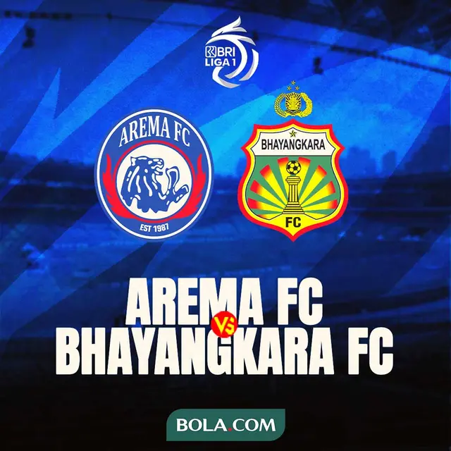 Link Live Streaming BRI Super League: Arema FC Vs Bhayangkara FC