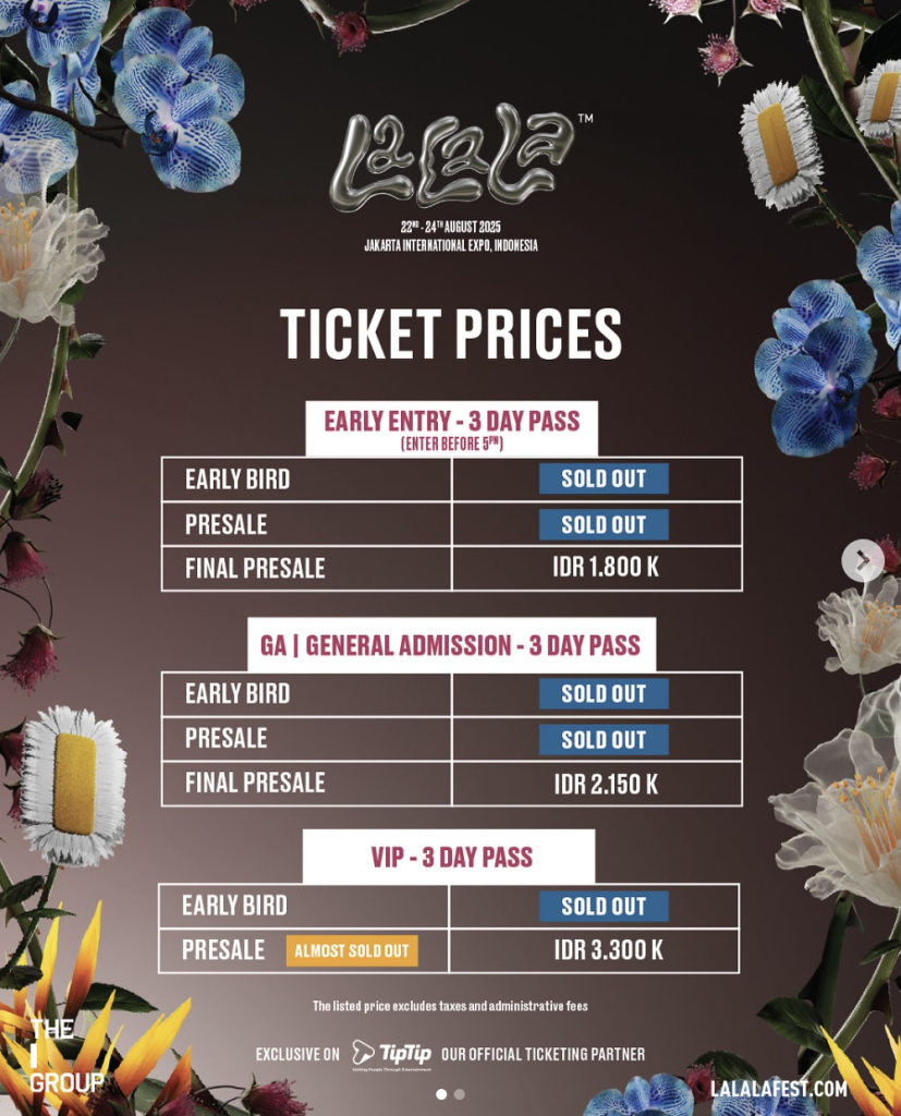 Rundown Lengkap LaLaLa Fest 2025