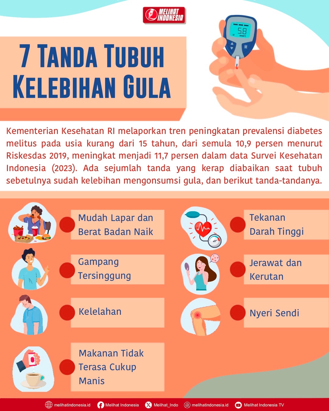9 Tanda Kelebihan Gula: Mudah Lelah dan Kulit Berjerawat