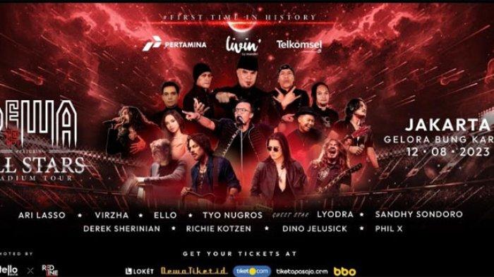Ahmad Dhani Tersanjung Gitaris Dunia Steve Vai Gabung Konser Dewa 19 di GBK.
