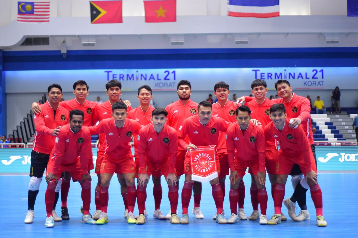 Foto: Aksi Timnas Futsal Indonesia saat Hajar Belanda 5-1