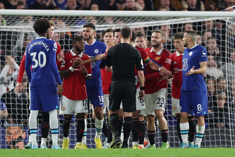 Foto: Dua Kartu Merah Hiasi Kemenangan Man United atas Chelsea di Liga Inggris