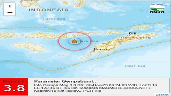 Gempa M 3,8 Terjadi di Malang.