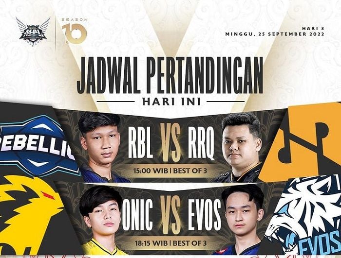 Jadwal MPL ID S16 Week 3 Hari Ini: RRQ Hoshi Vs Onic