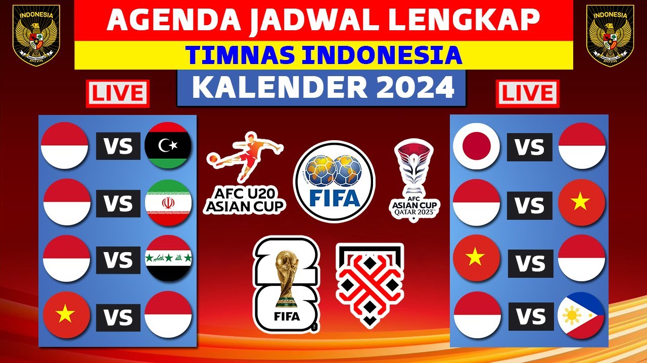 Jadwal Pertandingan Timnas Indonesia di FIFA Matchday