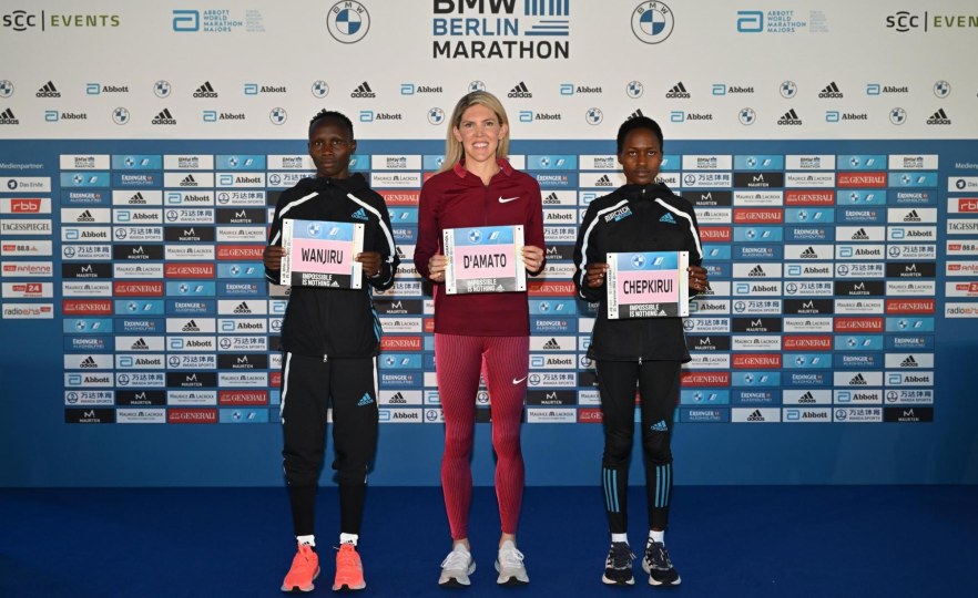 Kenianer Sabastian Sawe und Rosemary Wanjiru gewinnen Berlin-Marathon.
