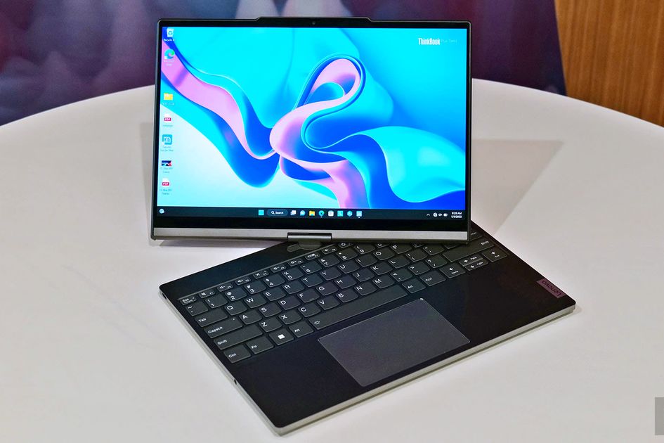 Lenovo Pamer Laptop Konsep yang Layarnya Bisa Diputar Jadi Vertikal