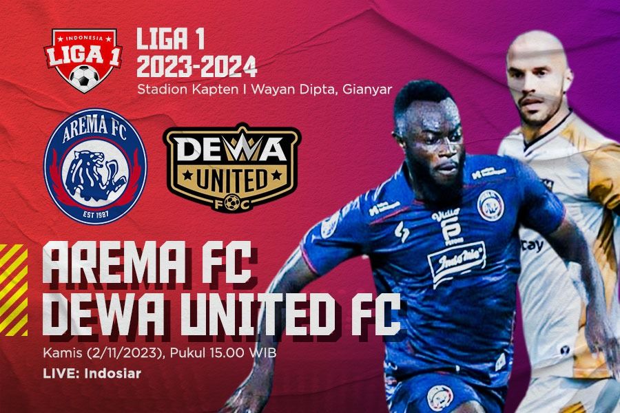 Link Live Streaming Arema FC vs Dewa United Sore Ini Mulai Jam 15.30 WIB