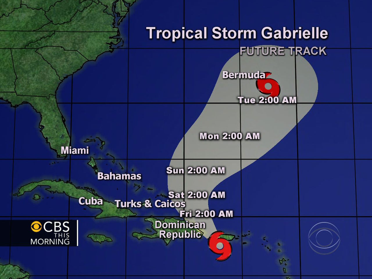 Odds Increasing for Tropical Storm Gabrielle to Form in Atlantic Later This Week