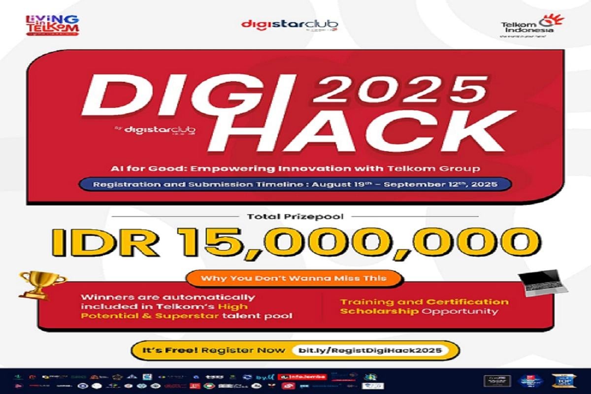 Program DigiHack Telkom Makin Diminati, 256 Tim Siap Adu Inovasi AI.