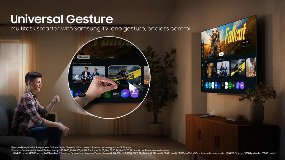 Tanpa Remote, Kontrol TV Samsung Pakai Gerakan Tangan