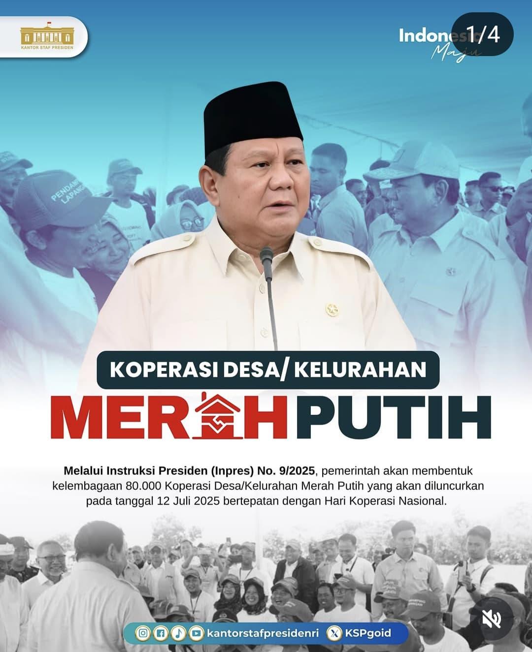 Telkom Percepat Digitalisasi Koperasi Desa Merah Putih Prabowo