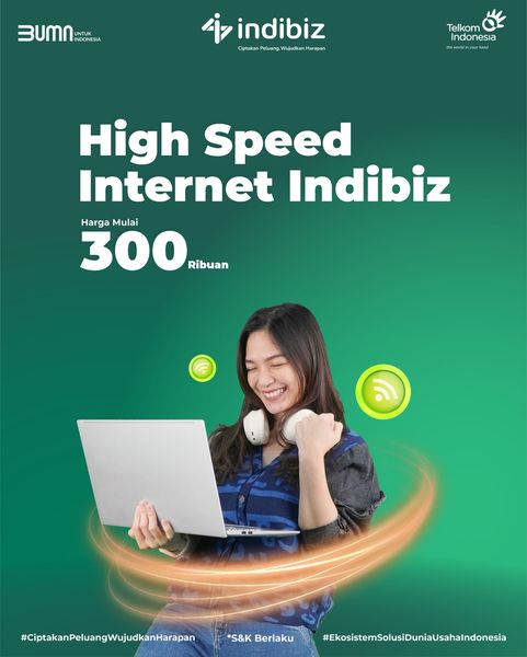Terbatas, Indibiz Telkom Tawarkan Paket Internet Cepat Rp 300 ribuan Bagi UKM
