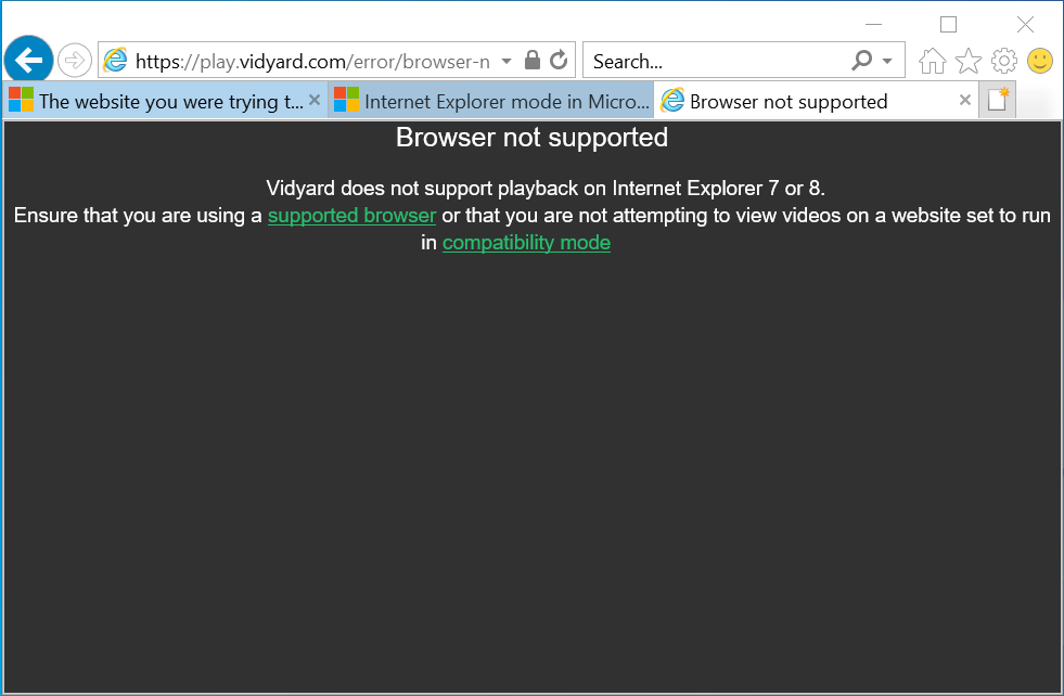 Your browser is not supported.