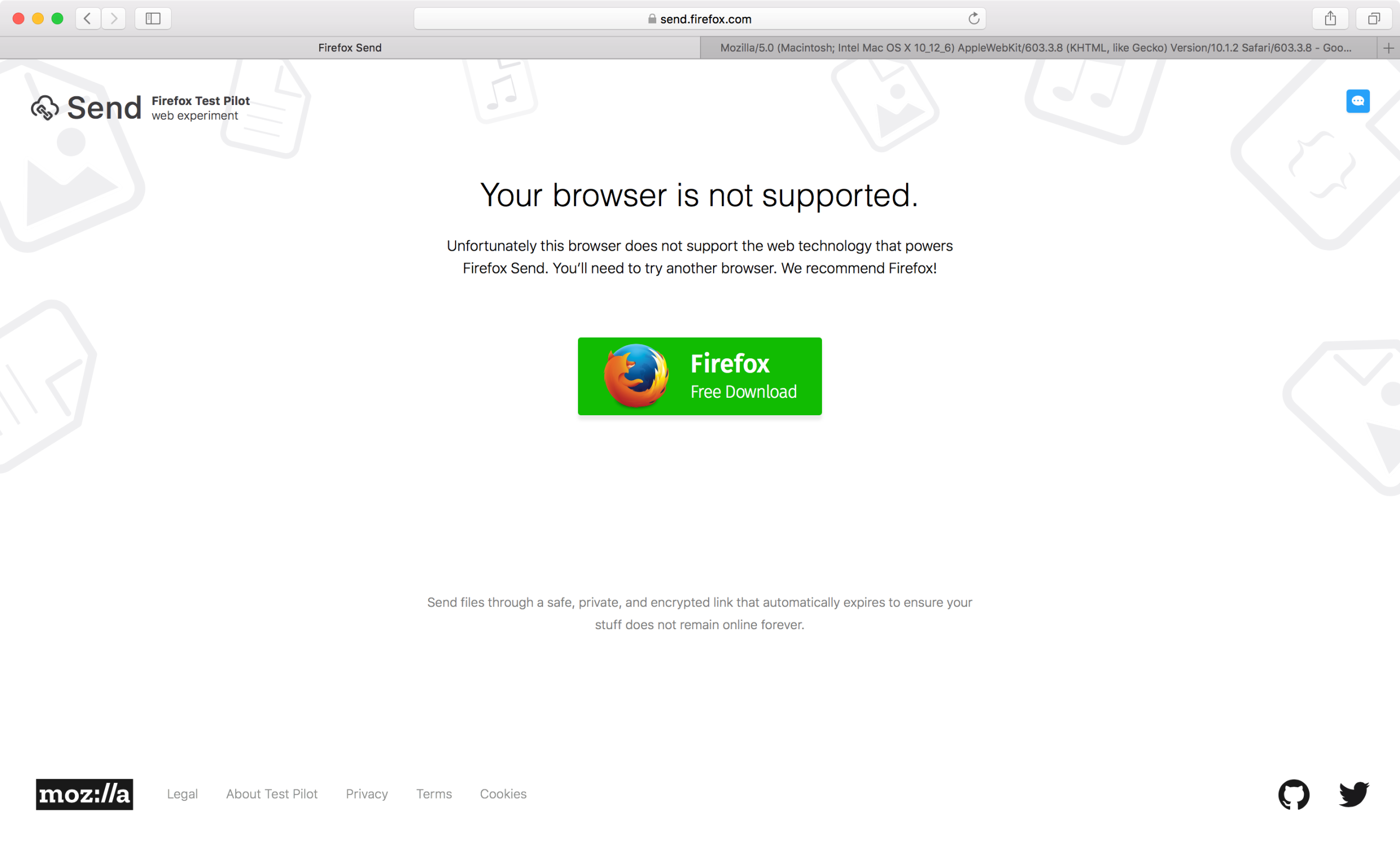 Your browser is not supported.